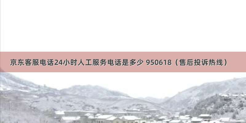 京东客服电话24小时人工服务电话是多少 950618（售后投诉热线）