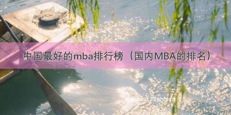 中国最好的mba排行榜（国内MBA的排名）