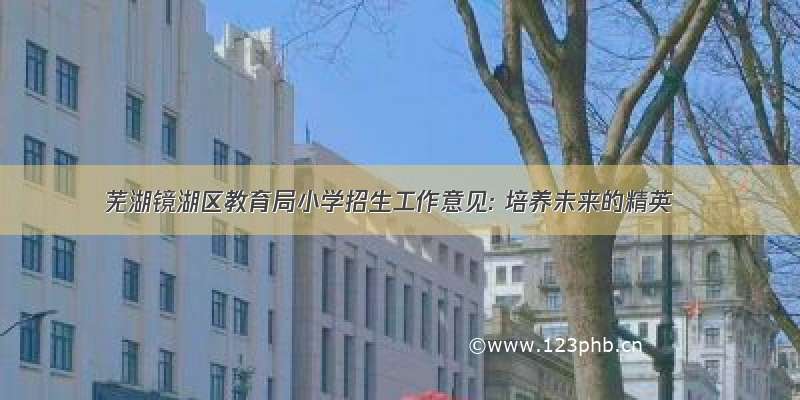 芜湖镜湖区教育局小学招生工作意见: 培养未来的精英