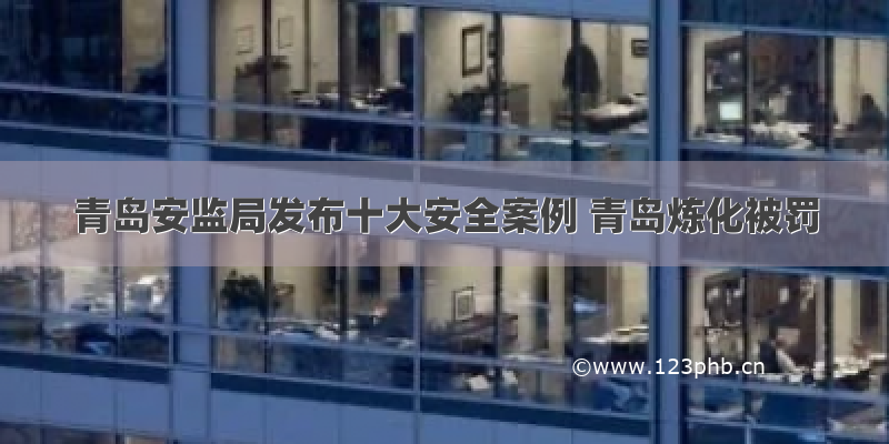 青岛安监局发布十大安全案例 青岛炼化被罚